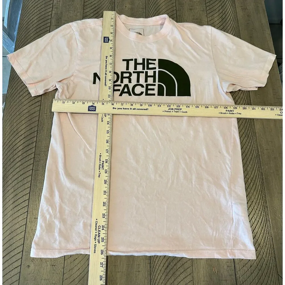 The North Face Men's Pink SS T-Shirt Graphic Logo Size Small Made in El Salvador